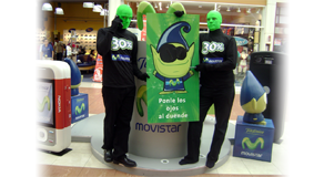 publicidad y promociones, activación de marca movistar, macllam producciones